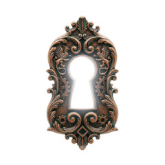 Ornate Steampunk Keyhole with Gears and Griffins