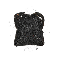Burnt Slice of Bread with Crumbs