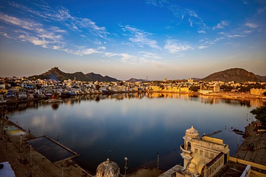 Pushkar is a town in the Ajmer district in the Indian state of Rajasthan.