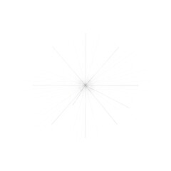 Obraz premium White light rays radiating from center, abstract sunburst lines with transparent background