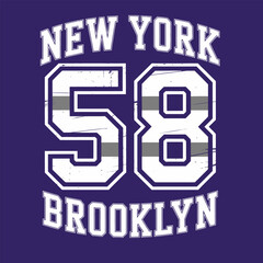 Obraz premium New York 58 Brooklyn Graphic Design T Shirt 