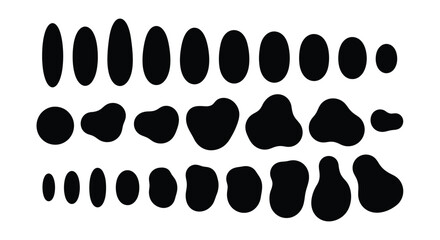 Obraz premium Collection of Organic Blob Shapes and Oval Forms.