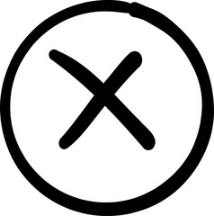 Obraz premium Check mark sign, Hand drawn doodle sketchy element. Tick, cross mark and exclamation mark icon. Approved, yes, confirm, done, vote, accept, tick, select, check box