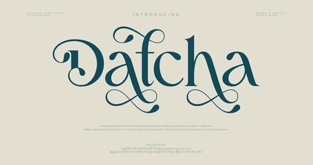 Introducing Datcha elegant teal typography design © Font
