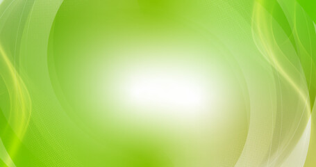 Green wave abstract vector background