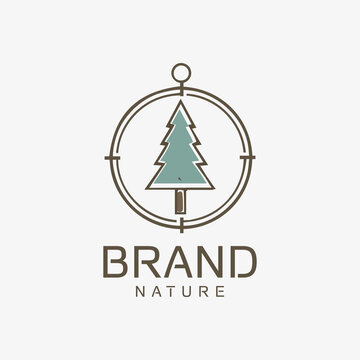 Pinecone or pine tree logo Template