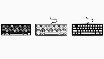 vector illustration of a computer keyboard