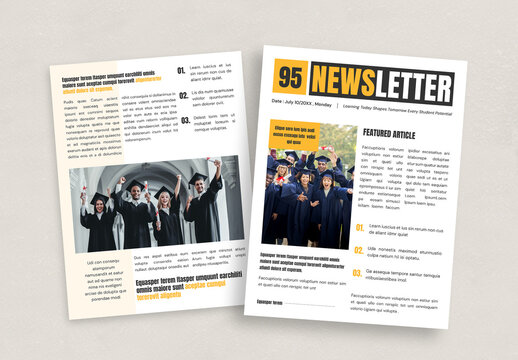 Educational Newsletter Design Layout