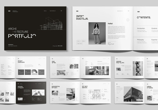 Minimal Architecture Portfolio Book Layout Template