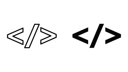 Obraz premium Code symbols on white background