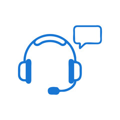 Minimal customer support headset icon featuring a clean rounded headband and integrated microphone boom. Designed with consistent stroke weight and modern SaaS aesthetics, ideal for helpdesk, call cen © puntip_a