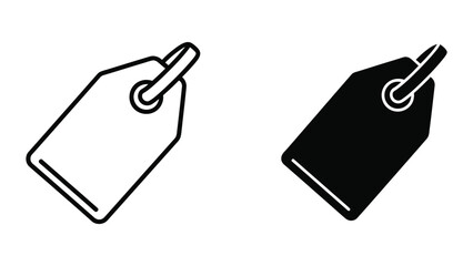 Tag icons in black and white