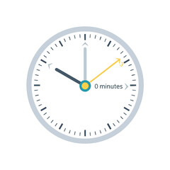 Modern Analog Wall Clock Showing Time with Minimalist Design