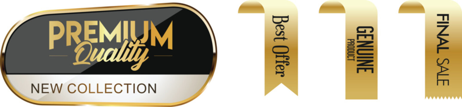 A variety of premium quality labels and badges for clothing and products
