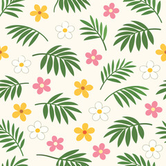 Modern Tropical Botanical Summer Repeat Design