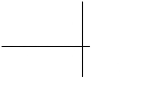 Video extract shows a sequence of nine black T-shaped lines moving across a white background, with a solid black rectangle appearing at the bottom right corner.