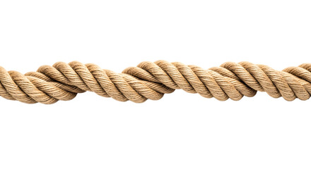 Twisted hemp rope strand isolated on grey background