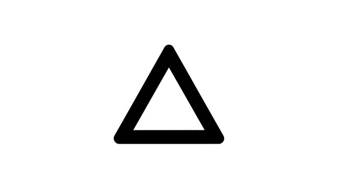 Black Triangle Symbol Geometric Shape Icon.