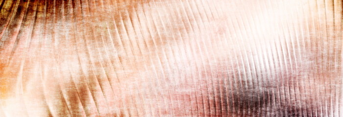 Abstract Rose Gold and Peach Grunge Metallic Background with Distressed Ribbed Lines and Soft Light Texture