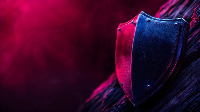 Minimal Cybersecurity Shield on Dark Background &ndash; Enterprise Data Protection, Firewall Security and Cloud Defense Banner