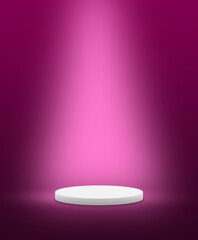 Spotlight background with podium for advert, flyer, poster, web banner, graphic design element, Award show 