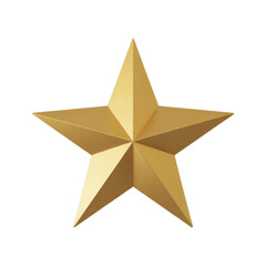 Obraz premium Golden star shape with five points shiny isolated on a transparent background