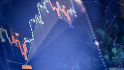 Digital Trading Chart with Market Reversal Signal