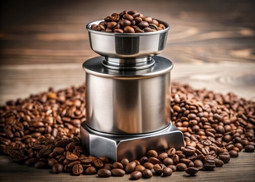 Electric grinder with coffee beans
