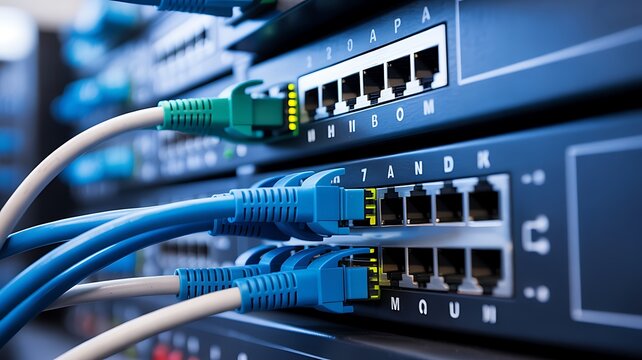 The image shows a sophisticated server rack