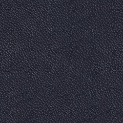 Texture of dark blue leather on macro. Seamless square background, tile ready.