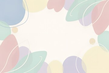 Minimal Pastel Spring Background with Abstract Organic Shapes &mdash; Soft Modern Design