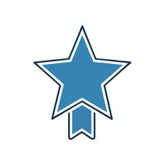 Obraz premium Award Badge Icon with Ribbon for Recognition and Achievement