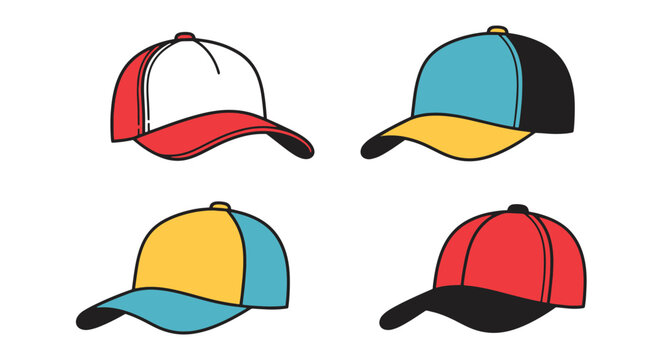 Baseball Cap Line abstract smooth elegant illustration