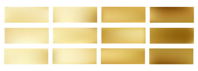 Gradient degrade copper with swatch foil palette and gold metal strip. Gradation soft circular with gilt pale matte and navy steel chrome. Background solid gradient with material template swatch. © Елена Сорокина