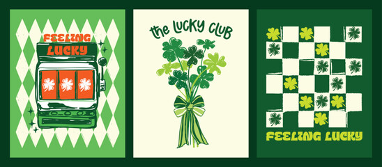 Fototapeta premium Feeling Lucky St Patricks Day Poster Set