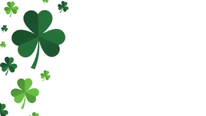 Four leaf clovers isolated on transparent background