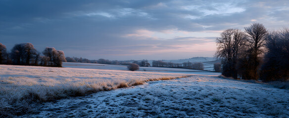 snow-dusted fields whisper calm hope in the gentle embrace of dawn's first light