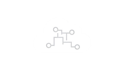 Minimal Network Nodes Icon SVG Vector &ndash; Digital Connection and Data Structure Symbol Isolated on Transparent Background for Technology, AI, and Web Design