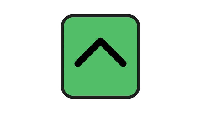 Green rounded rectangle with upward pointing arrow icon