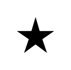 Obraz premium Bold black star symbol on transparent background