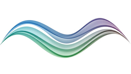 Abstract Blue and Green Flowing Wave Lines Gradient Design on White Background for Modern Branding and Web Banner Use