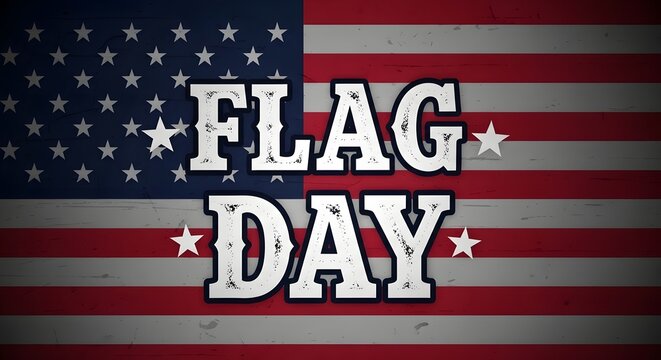Flag day celebration commemorating the adoption of the american flag on june 14th united states flag day