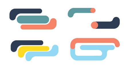 Obraz premium Boundary Line minimal colorful art illustration