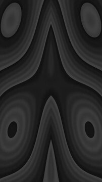 Abstract dark gray organic shapes forming a symmetrical pattern with depth.