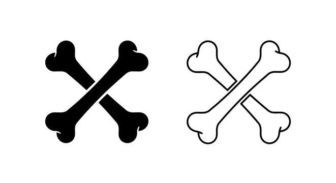 Two crossed bones: simple vector illustration of crossed bones Vector