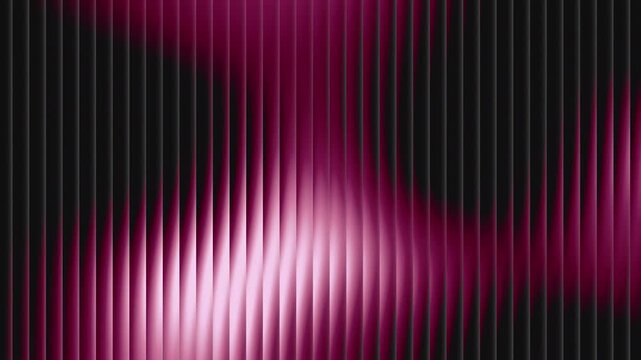 Reeded Glass Effect with Rich Pink and Black Gradient Motion Creating Smooth Fluid Waves and Luminous Light Reflection in a Dynamic Animation Background
