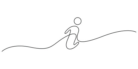 Minimalist continuous line drawing of an information icon vector design 