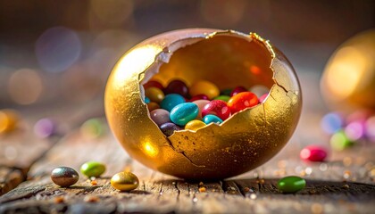 Colorful glass Easter egg globe decoration in a bowl