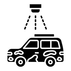 Car Wash Icon: Vehicle Cleaning Service Symbol © Fahrul