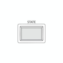 Minimalist State shaped Photo Frame for Home Decor and Wall Art